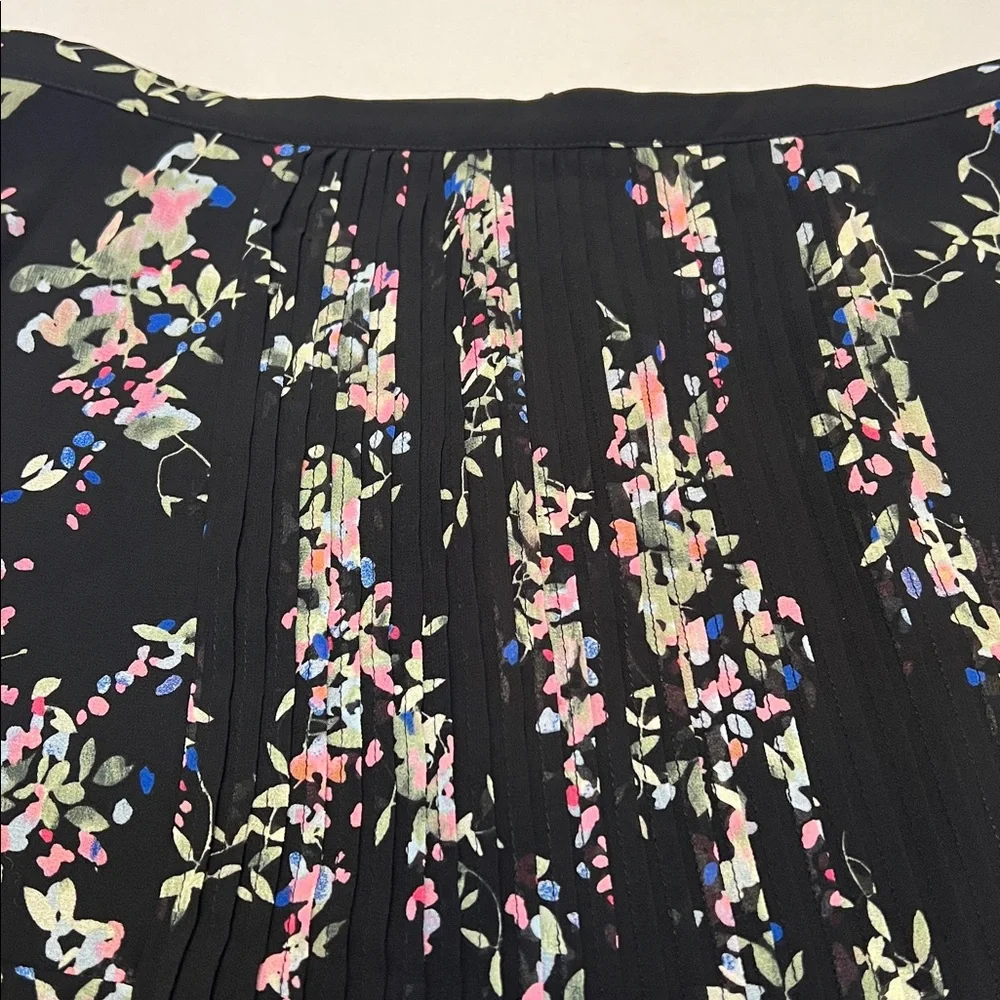 REISS FLORAL PLEATED RUFFLE MINI SKIRT SIZE 6